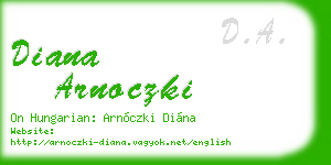 diana arnoczki business card